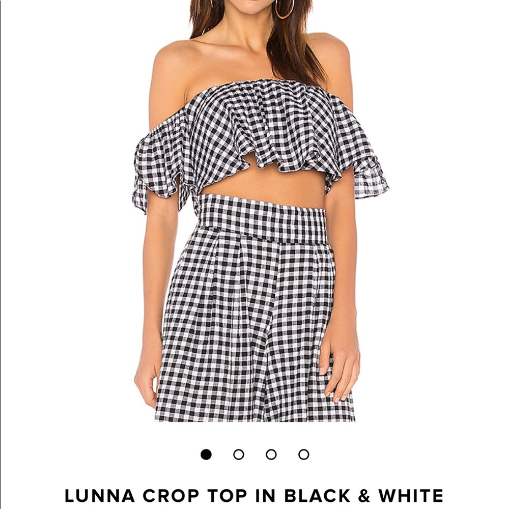 Nwt Matching Set Misa Gingham Top & Bottom - image 2